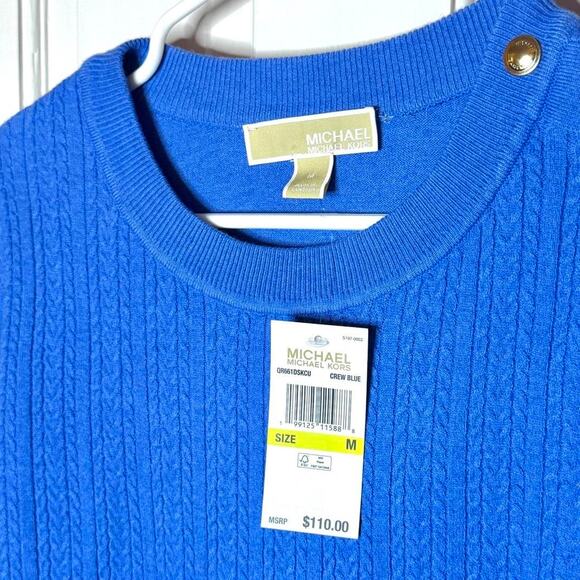 Michael Kors Button Shoulder Cable Knit Sweater NWT - Picture 2 of 5